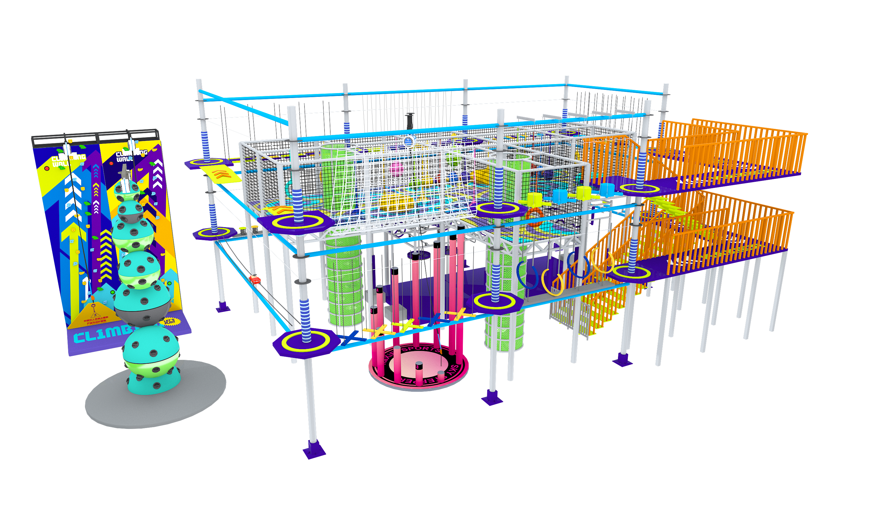 Interior amusement park design illustration Interior amusement park design illustration
