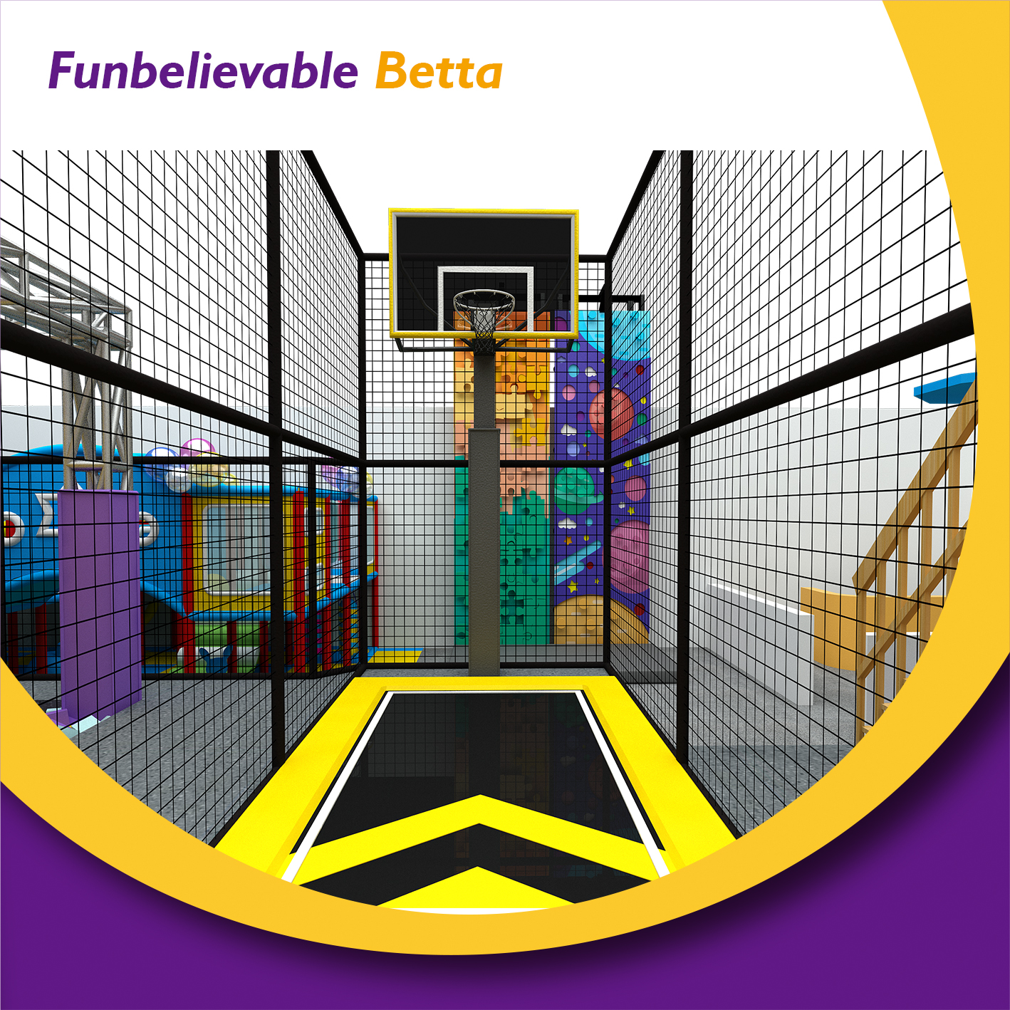 Bettaplay indoor adventure Ninja course for kids playing indoor playground equipment