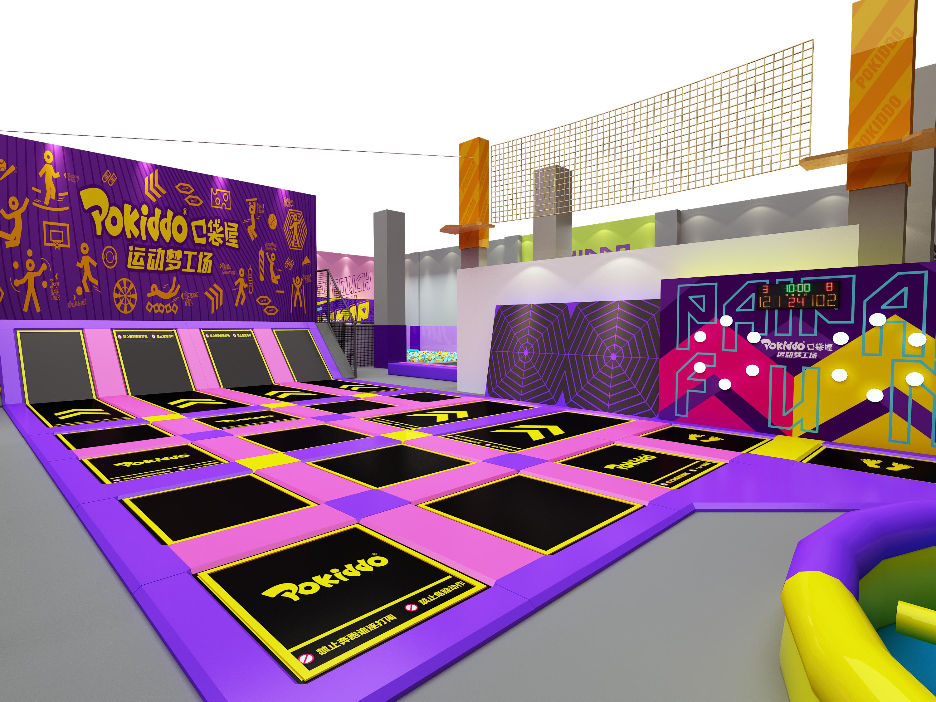 Interior amusement park design illustration Interior amusement park design illustration