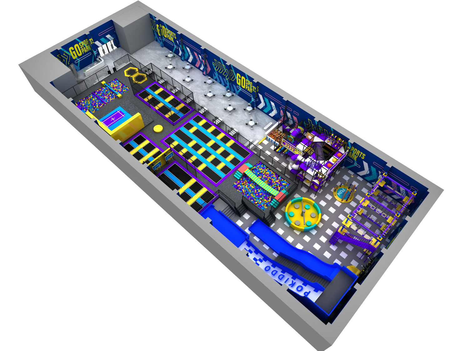 indoor playground trampoline area 6(1)