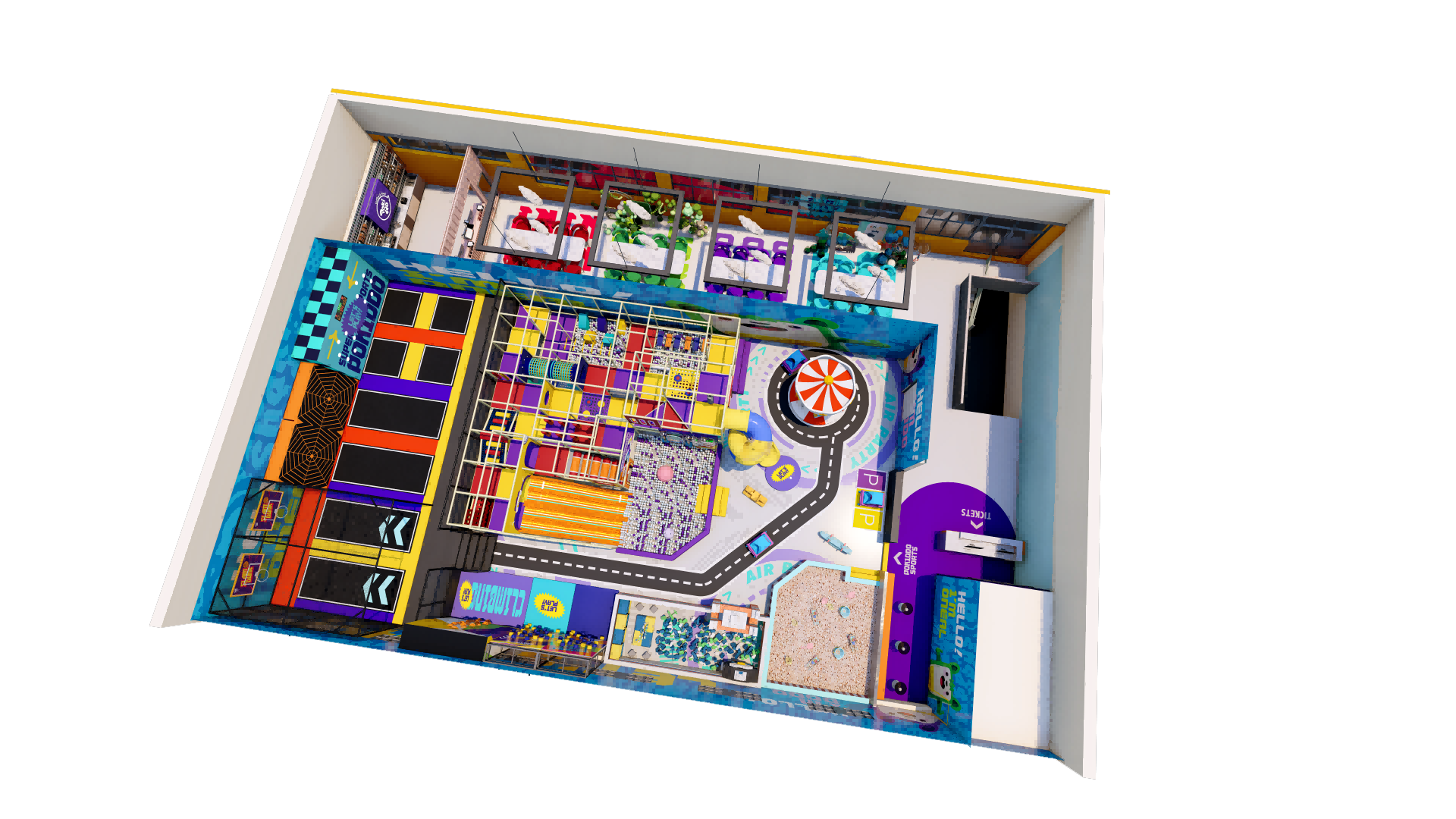 indoor playground trampoline park kids park equipment