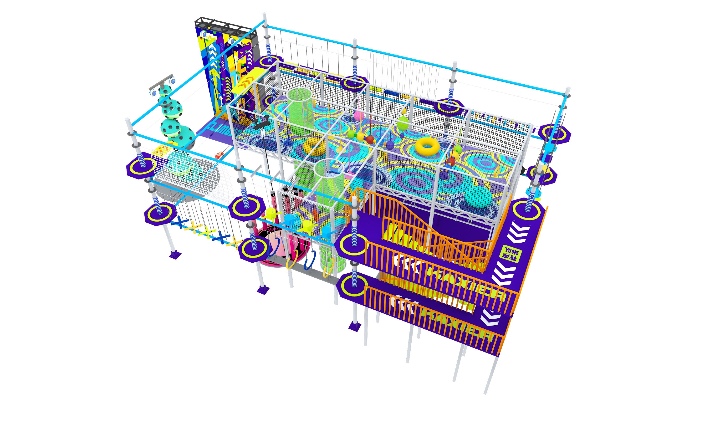 Interior amusement park design illustration Interior amusement park design illustration