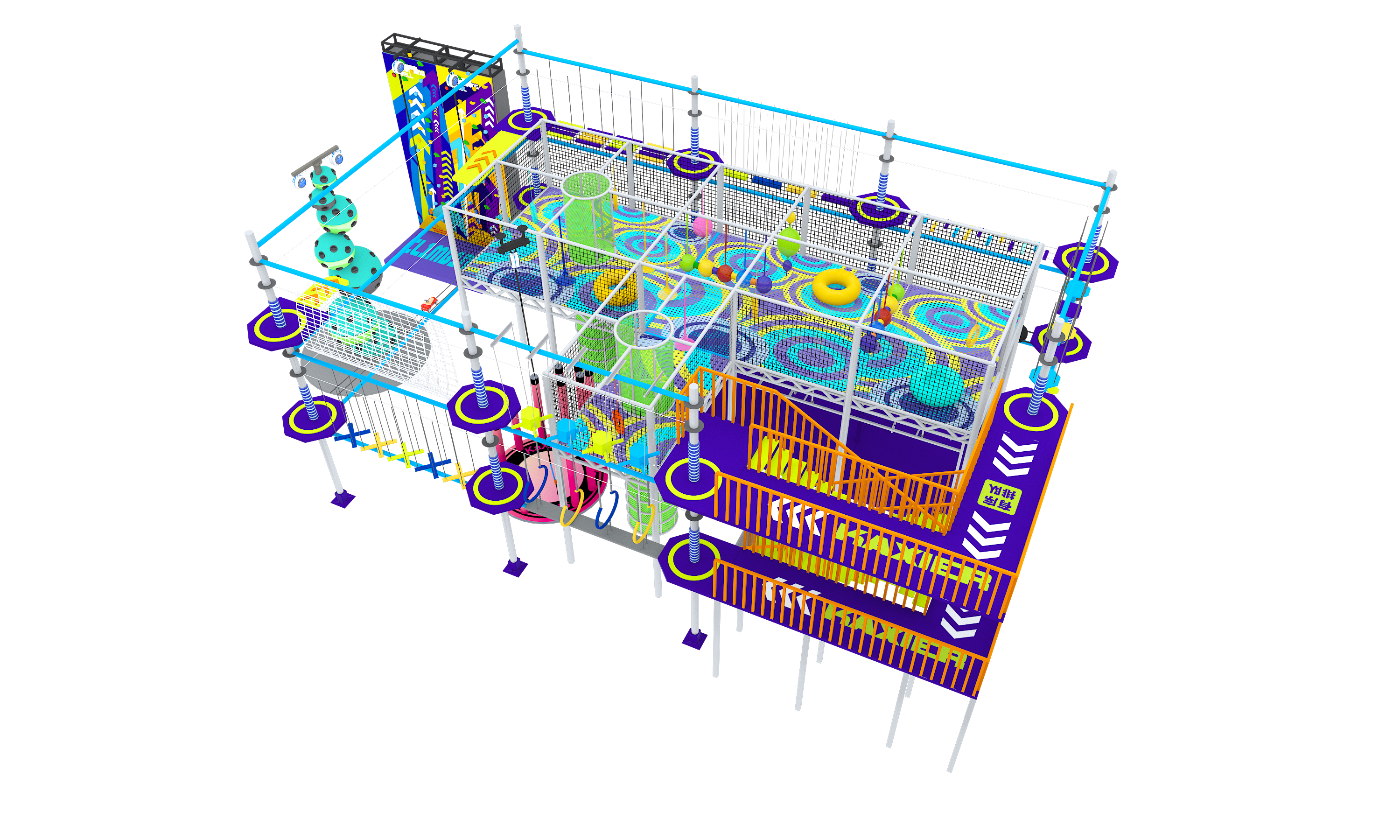 Interior amusement park design illustration Interior amusement park design illustration