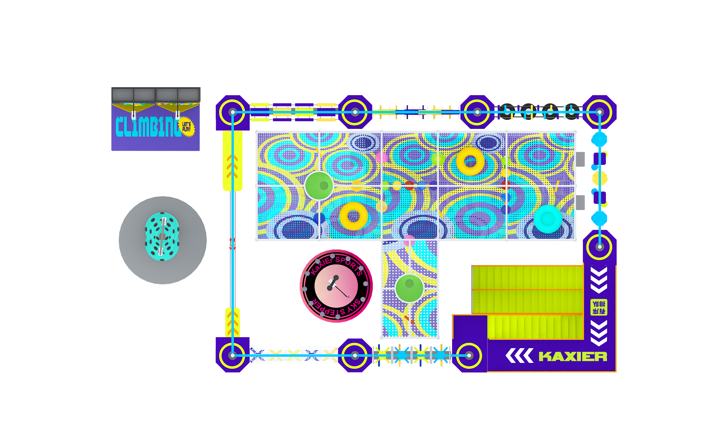 Interior amusement park design illustration Interior amusement park design illustration