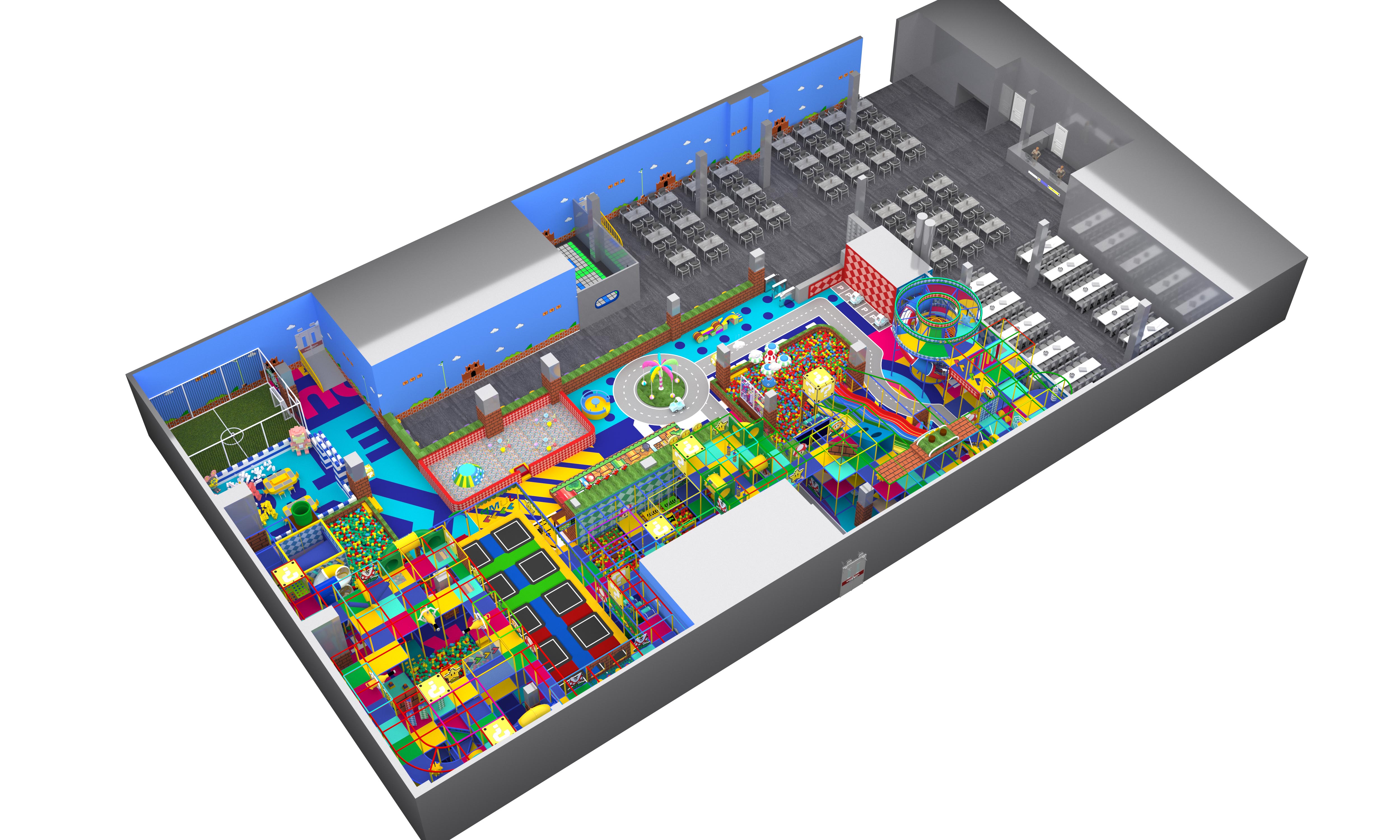 Interior amusement park design illustration Interior amusement park design illustration