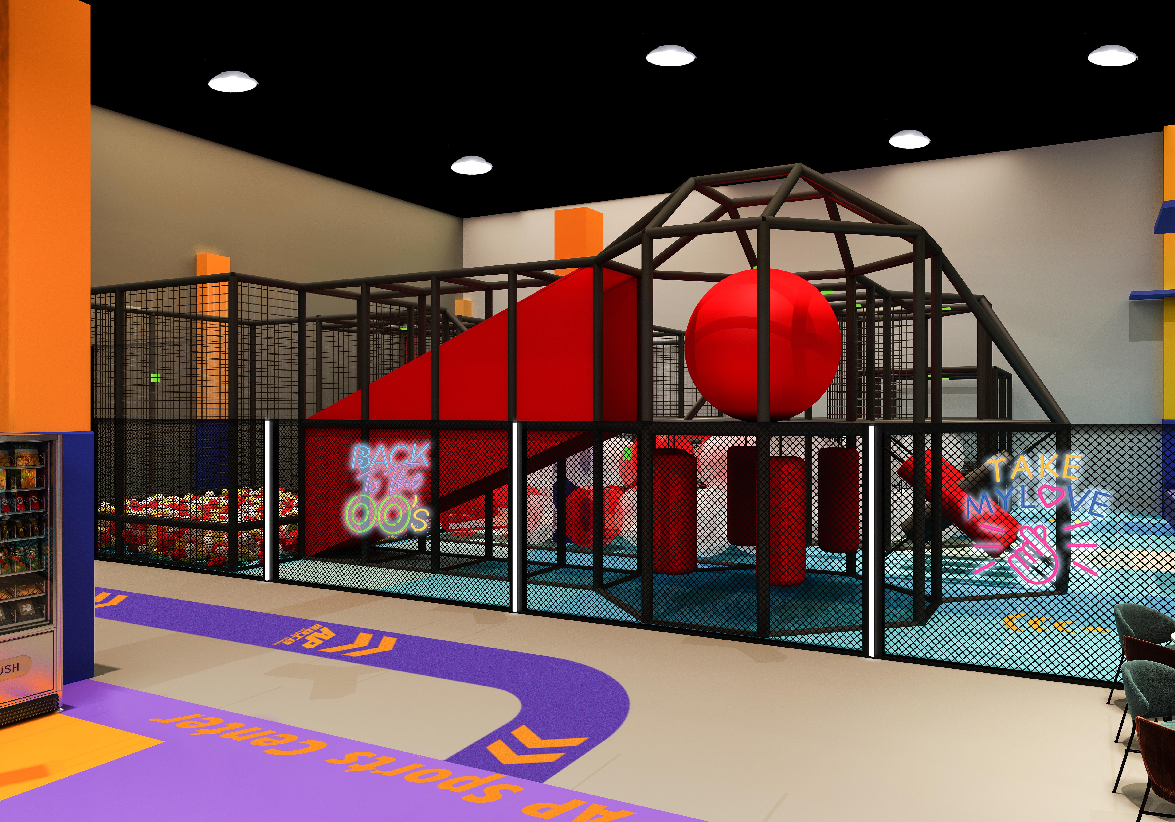 Interior amusement park design illustration Interior amusement park design illustration