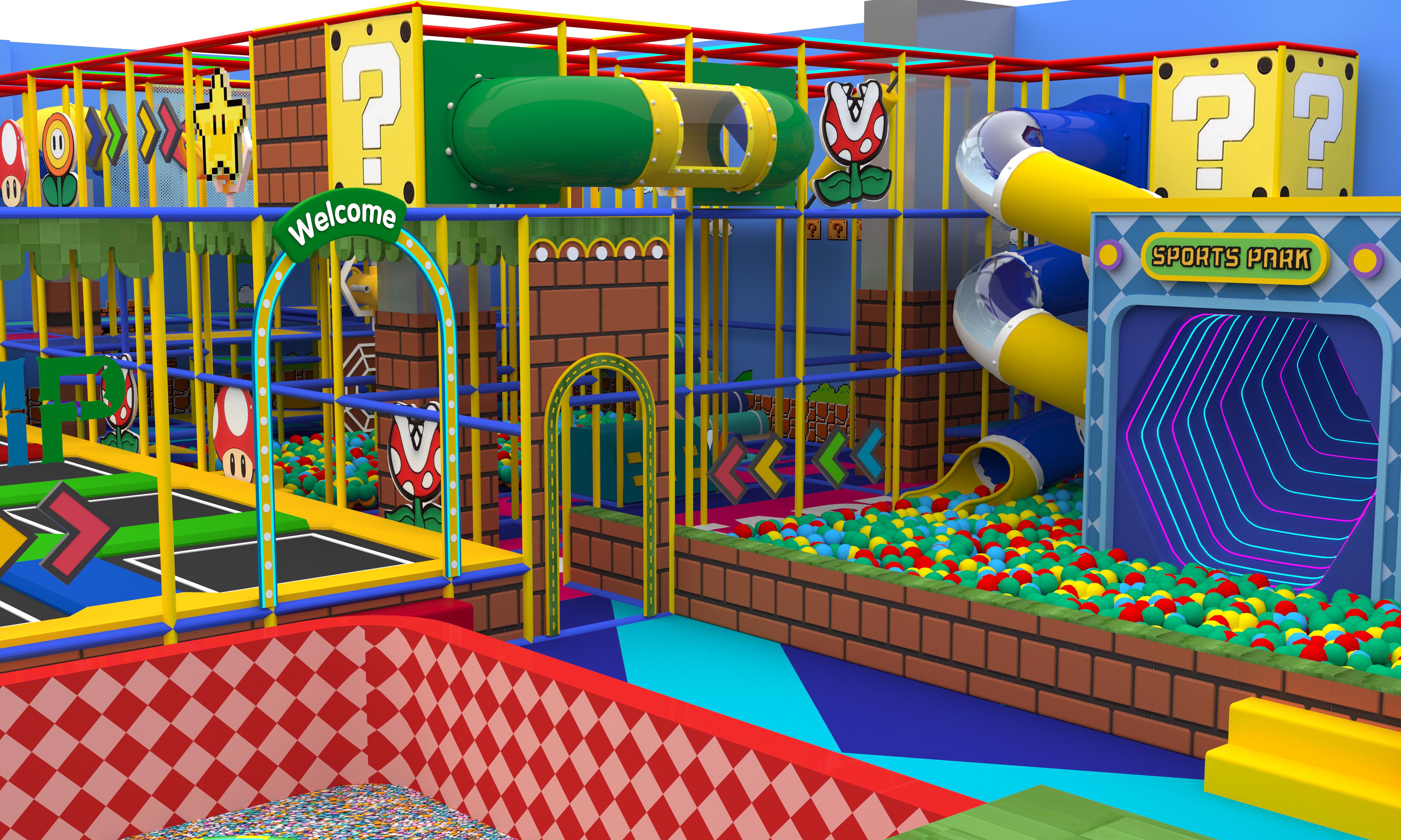Interior amusement park design illustration Interior amusement park design illustration