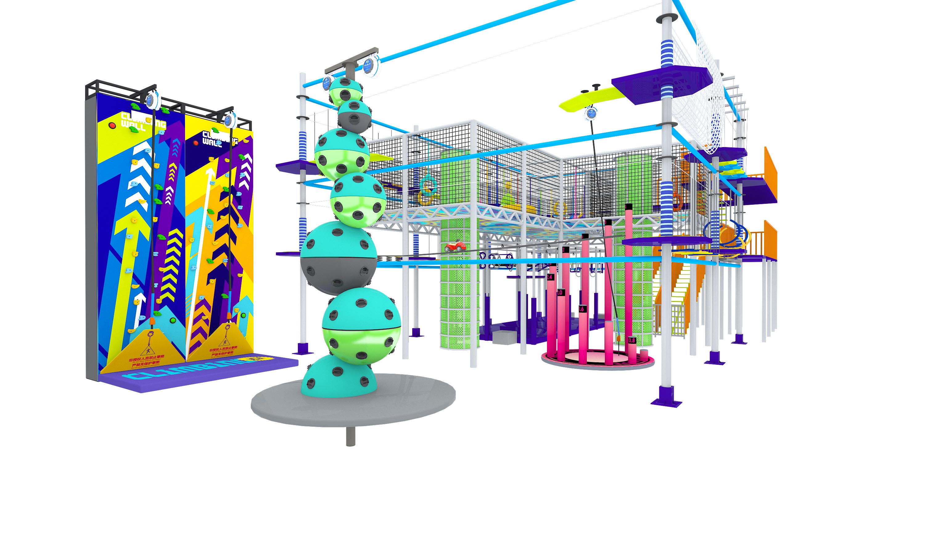 Interior amusement park design illustration Interior amusement park design illustration