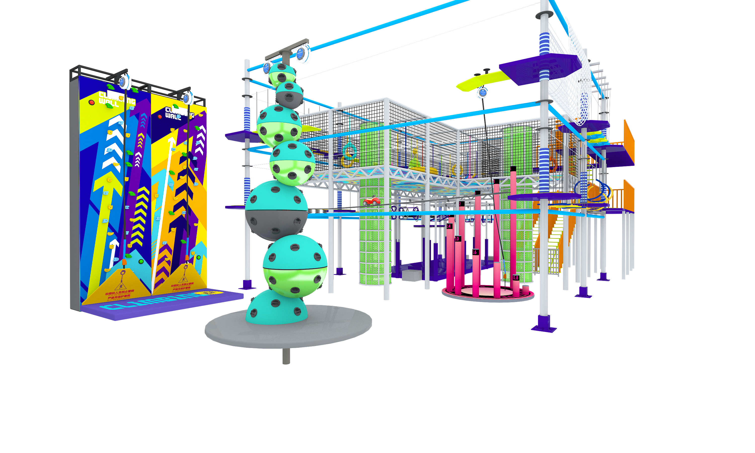 Interior amusement park design illustration Interior amusement park design illustration