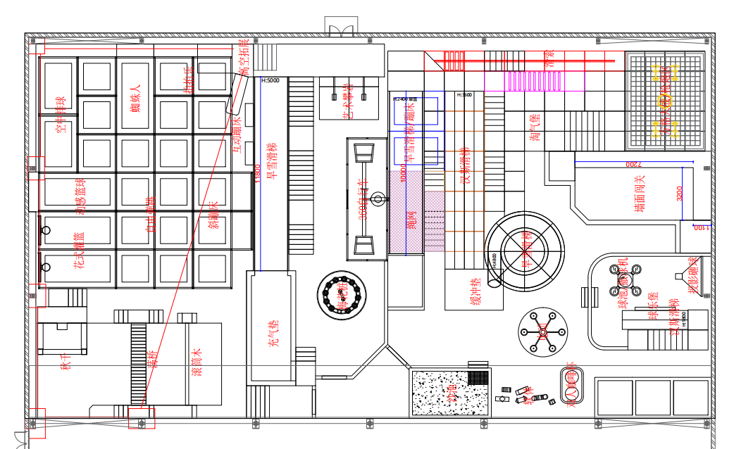 trampoline kids indoor playground kids slide with maze area