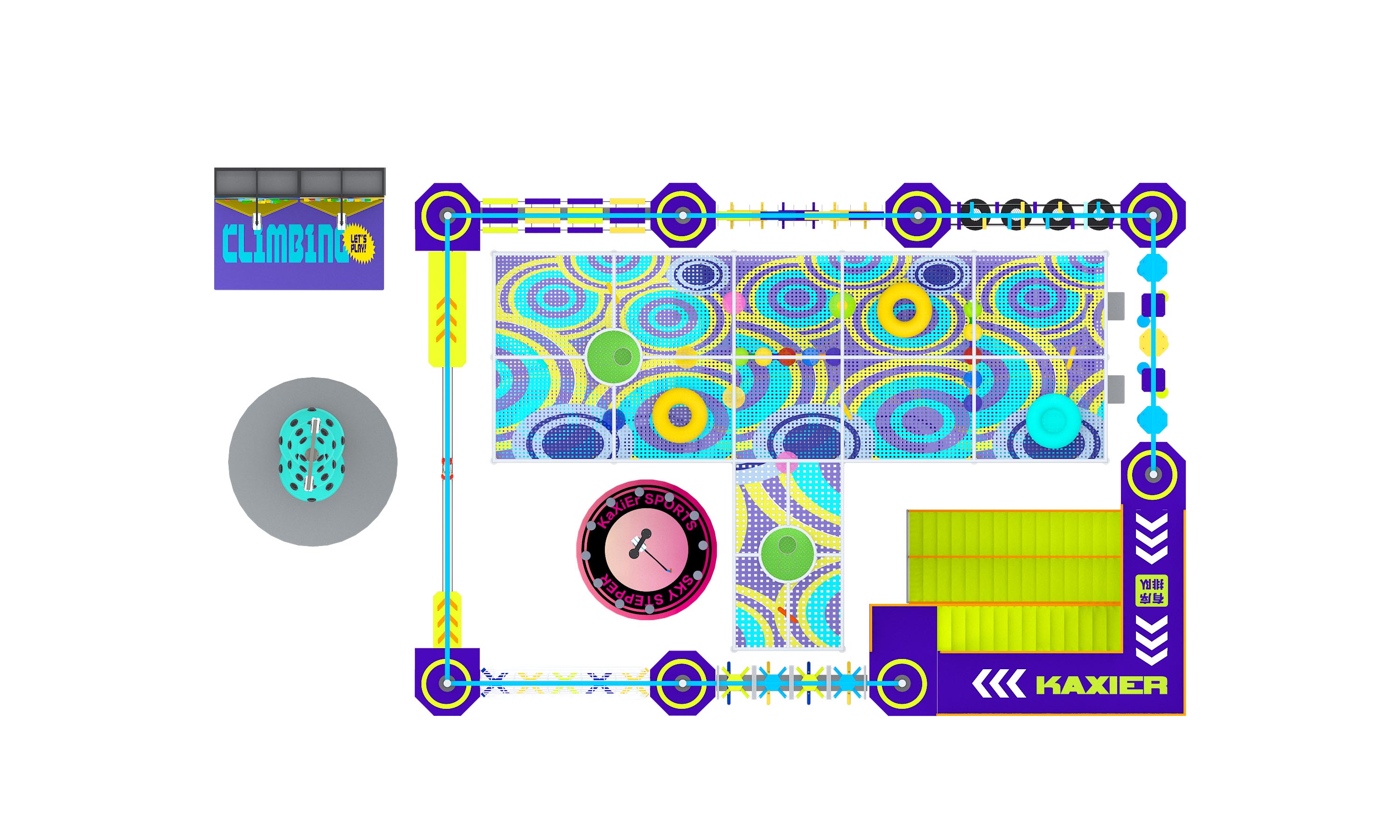 Interior amusement park design illustration Interior amusement park design illustration