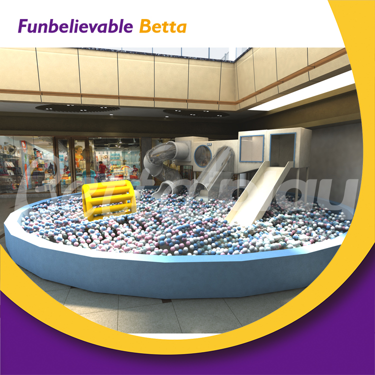 Bettaplay Indoor Playground Equipment Small Indoor Slide with Ocean Ball Pool for mall