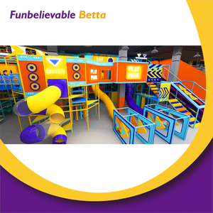 Bettaplay 3000 SQM Active Trampoline Park Rope Net Combine with Naughty Castle Indoor Playground Play Area
