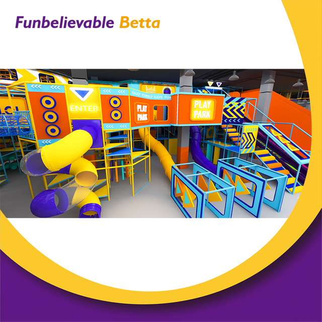 Bettaplay 3000 SQM Active Trampoline Park Rope Net Combine with Naughty Castle Indoor Playground Play Area