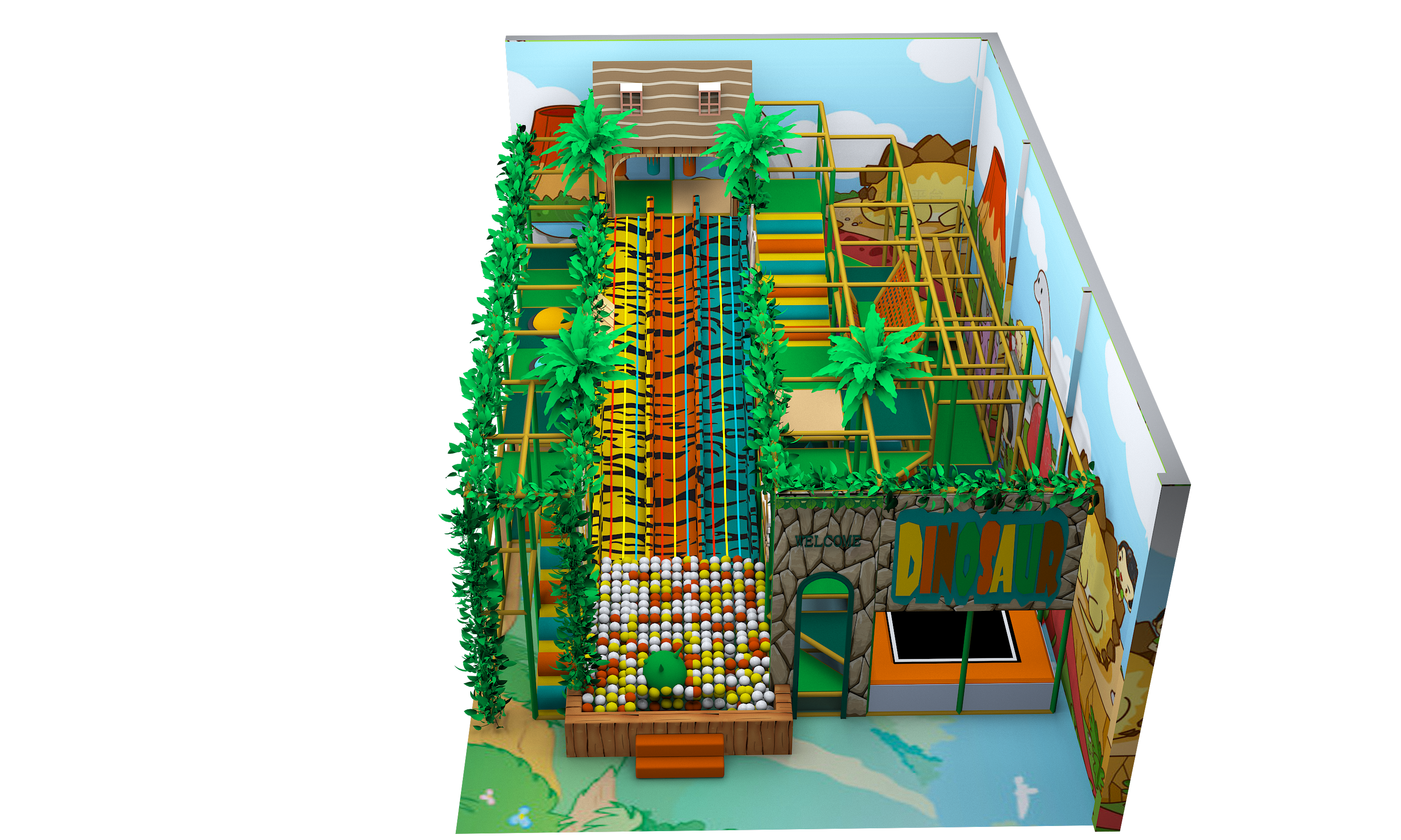 indoor playground slide Diapositiva del parque inferior