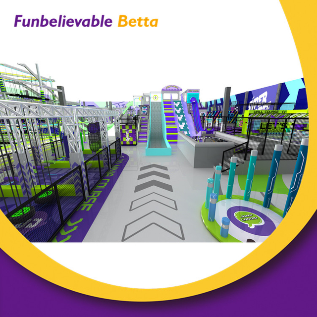 Bettaplay 3275 Sqm Commercial Indoor Playground Trampoline with Slide for Custom Design and Creative Kids