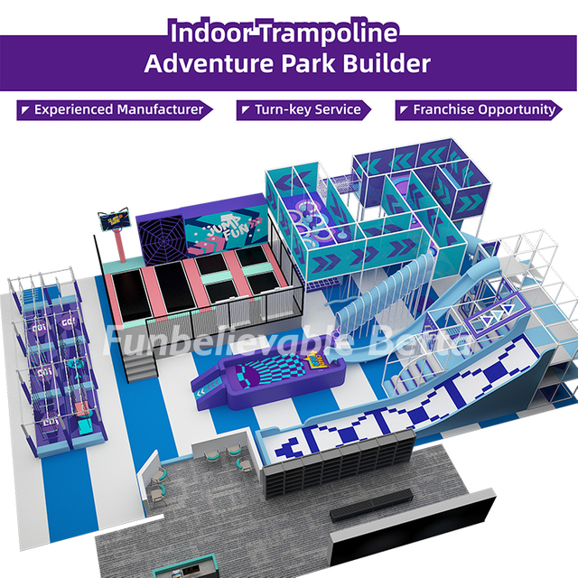 BetTaplay 320SQM Commercial Diseño gratuito Playground Indoor Playground con Trampoline & Super Slide