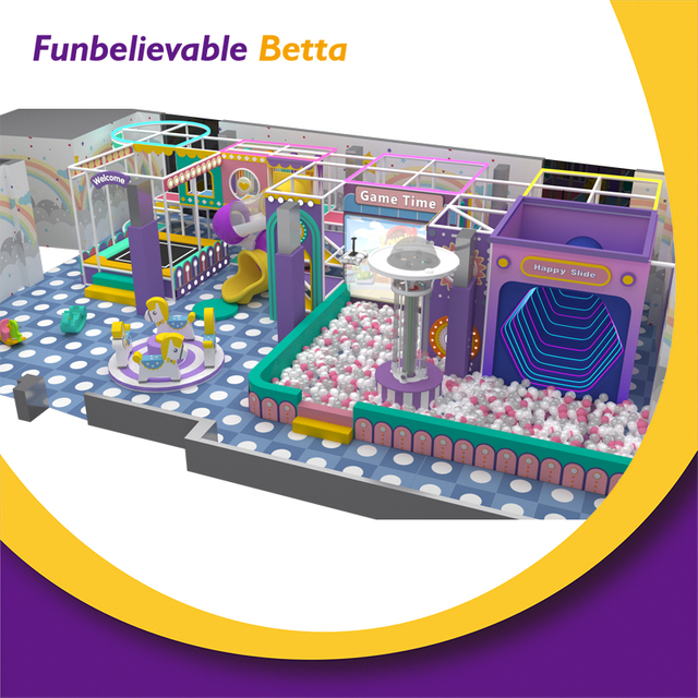 Bettaplay 140 SQM Commercial Indoor Playground Soft Warm Energy Color Kids Play Horn Slide Funfull Play Entrainment Playground