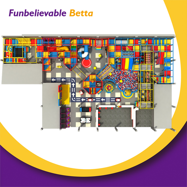 Bettaplay 420 SQM Colorful Maze Indoor Playground Modular Obstacle Courses Vibrant Structures