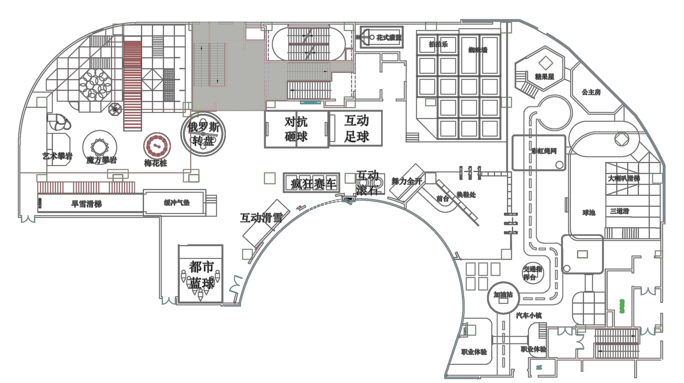 Indoor Amusement Park Planning Map