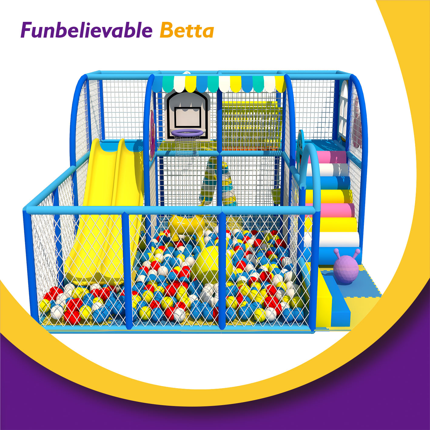 Bettaplay Small Naughty Castle Kids And Toddler 5*5M Small Playground Indoor Equipment Soft Play Playground For Sale