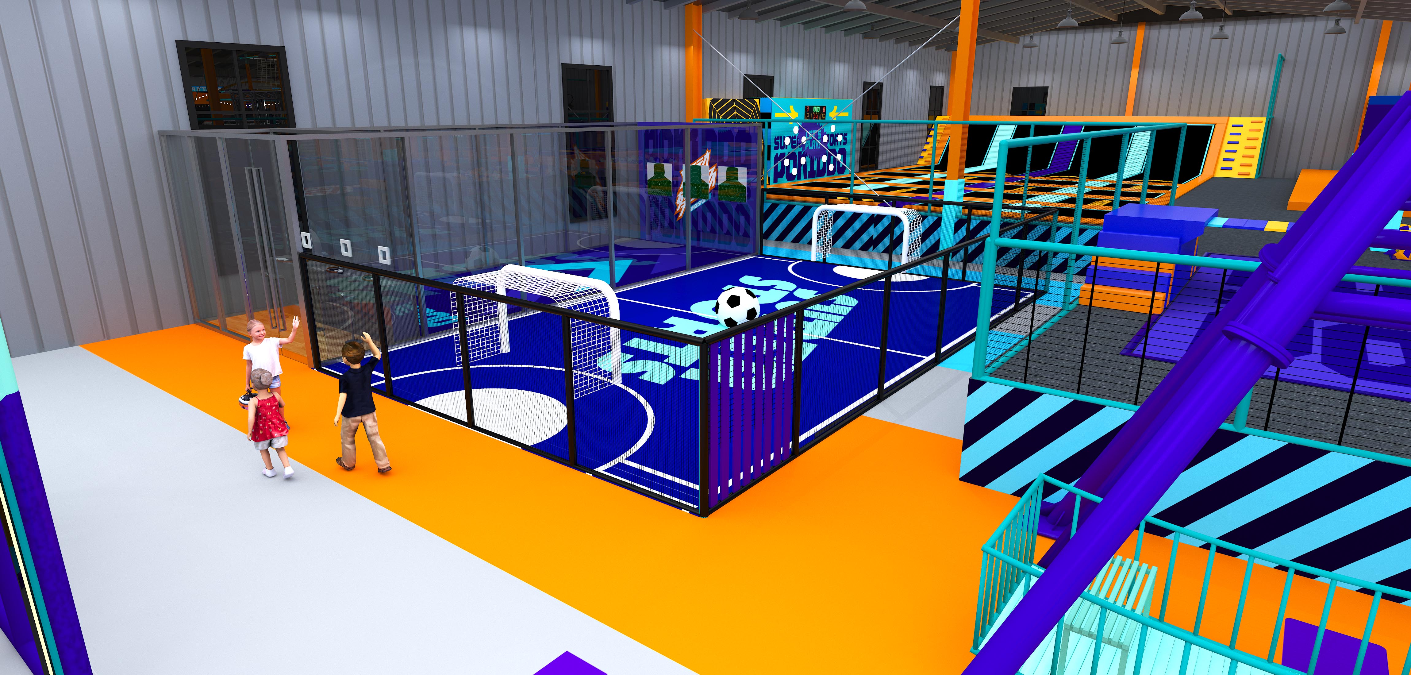 Interior amusement park design illustration