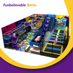 Bettaplay 392㎡ New Design Indoor Playground Play Area Equipment Indoor Playground with Big Tunnl Slide For Kids
