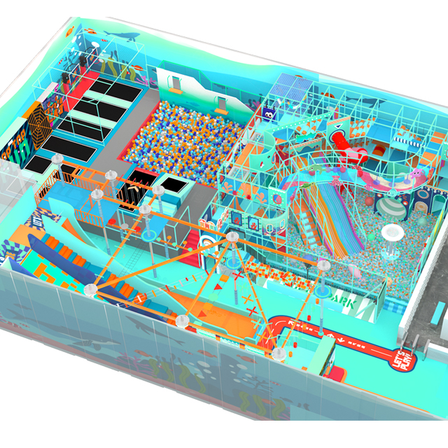 maze area and trampoline park