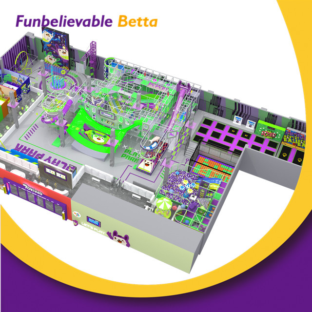 Bettaplay 1714sqm Children's Playground Manufacturers Customize Soft Playground Equipment