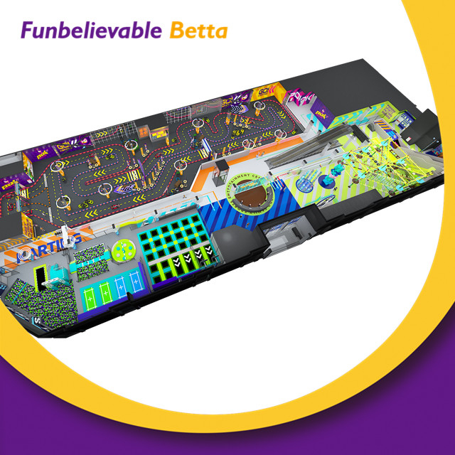 Bettaplay 7000 Sqm Commercial Children Jumping Park Customized Trampoline Park High Elastic Amusement Park Indoor Playground 