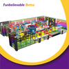 Bettaplay 330 SQM Indoor Red Energetic Theme Kids Playground Climbing Wall Amusement Park Big Ball Pool 