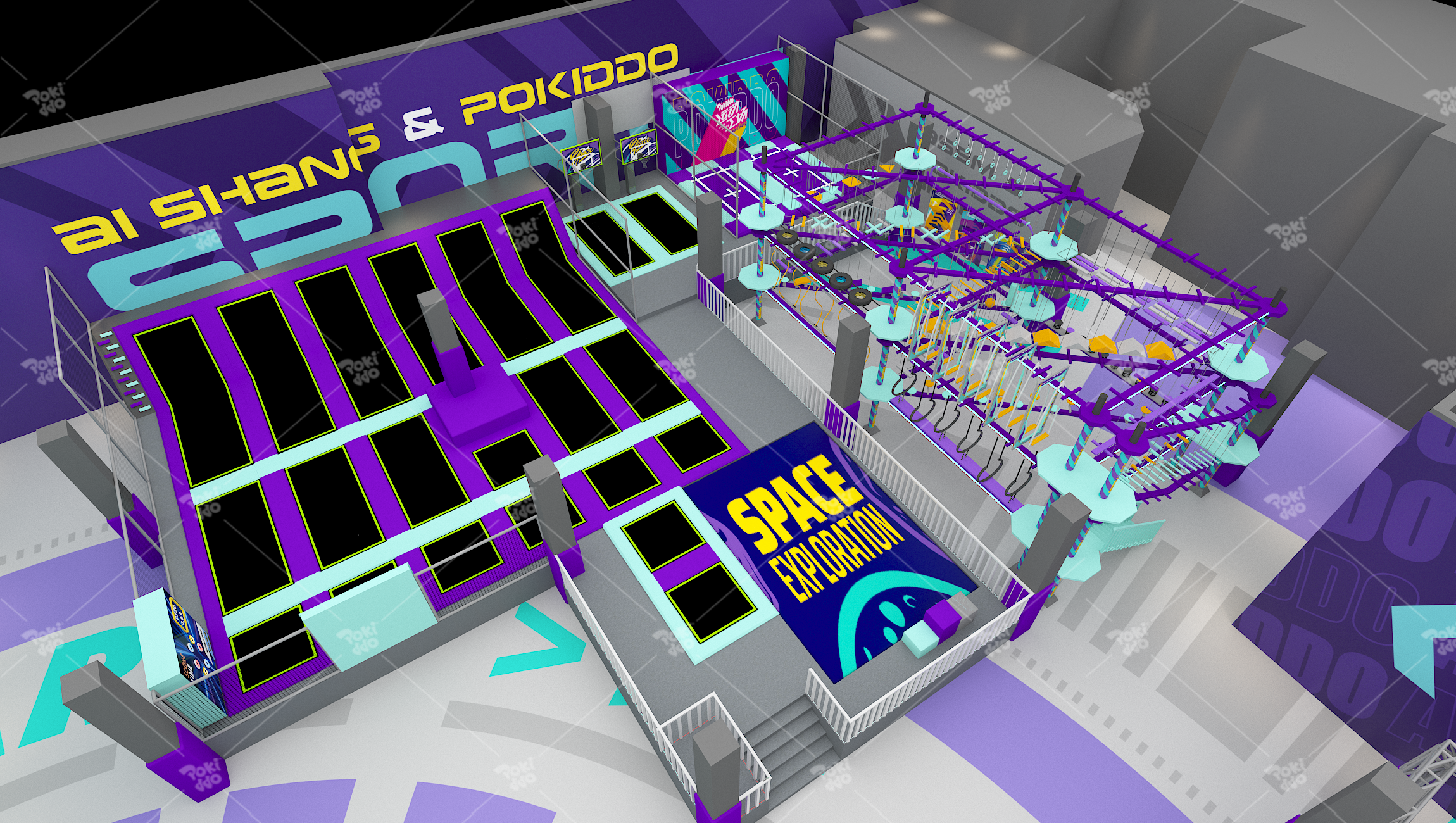 dise&ntilde;o de juegos infantiles interiores