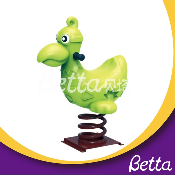 Bettaplay Custom design kindergarten toy green bird kids spring rider.jpg