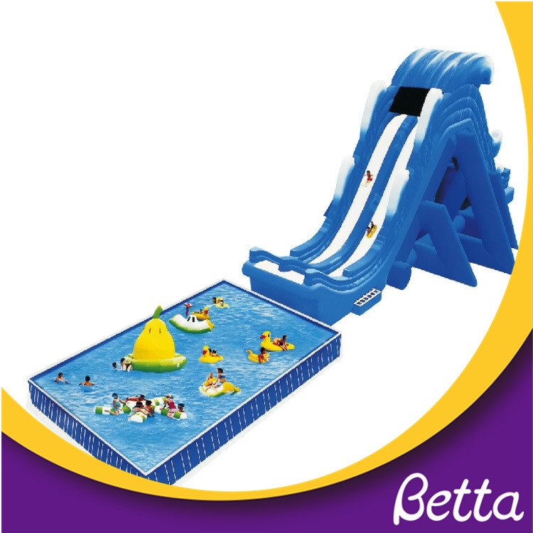Bettaplay Giant sky free fall floating slip water slide inflatable
