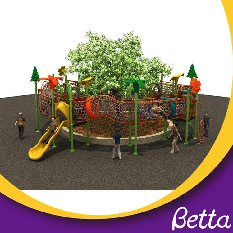 Kids polyester rope net climbing structure
