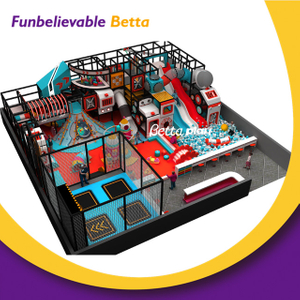 Bettaplay China Manufacturer Indoor Playground Equipment City Theme Naughty Castle Plastic Indoor Playground