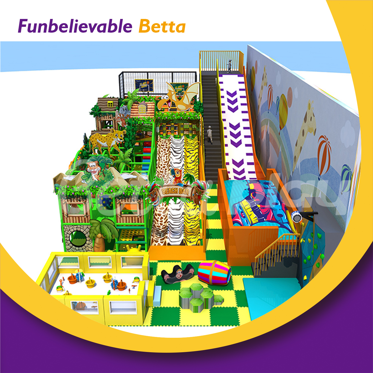 Bettaplay Customizable Forest Themed kids Indoor Playground Equipment ...