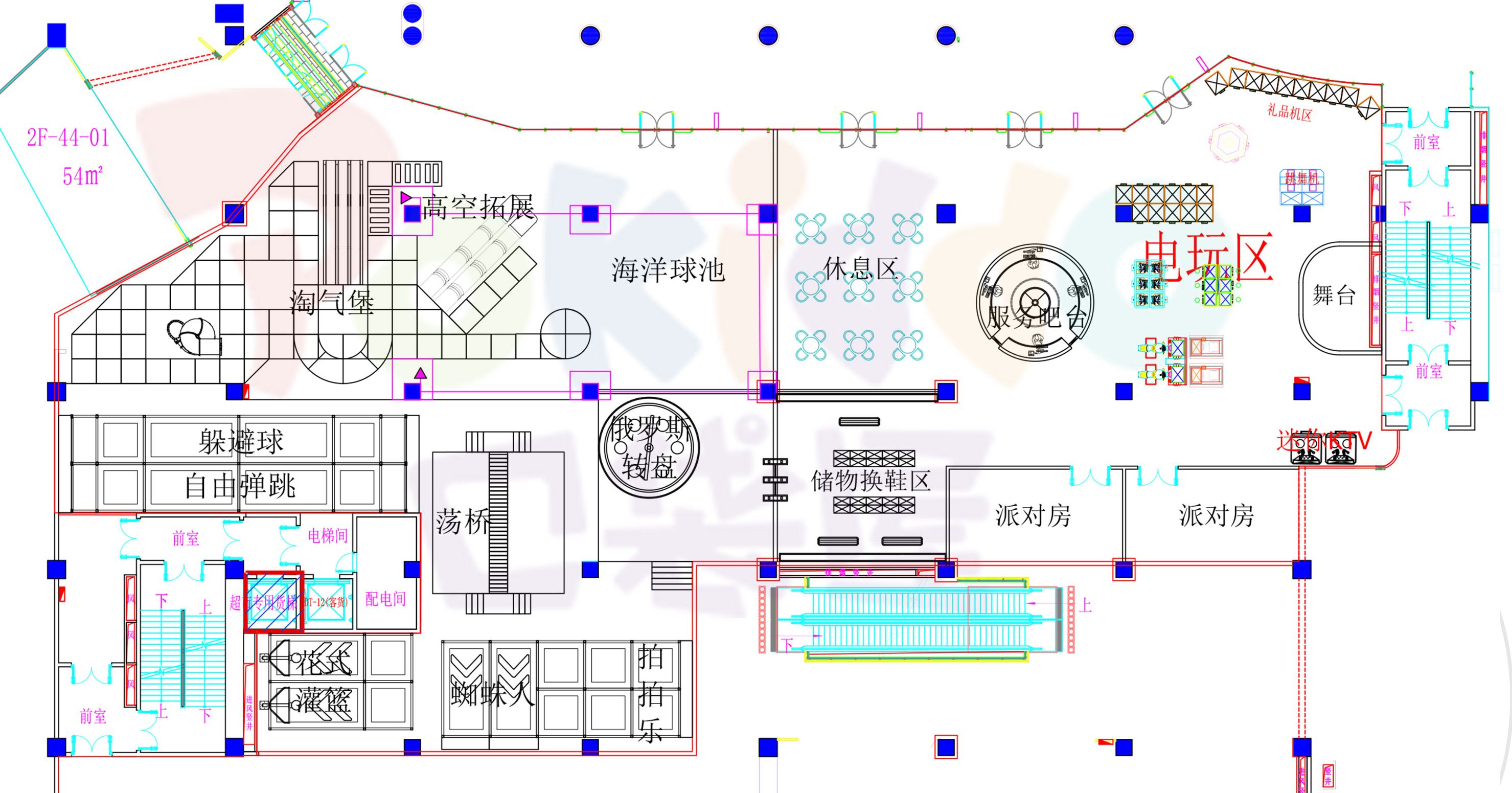 Indoor amusement park planning