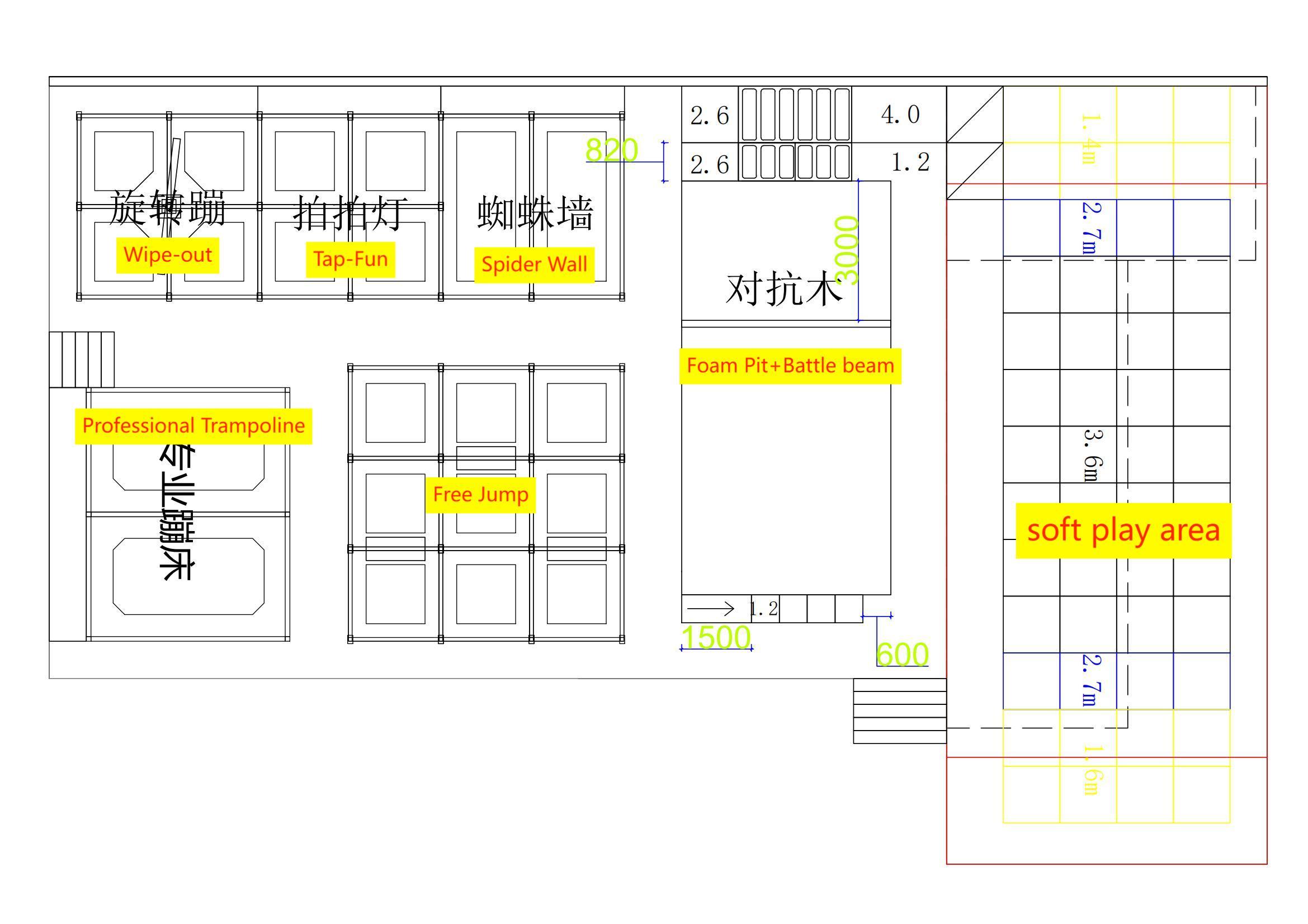 CAD plan indoor playground