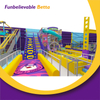 Concepci&oacute;n Chile Family Sports Center：2,200 ㎡, 5 Zones, 7–8 M Ceiling Turnkey Trampoline Slide Climbing High Ropes