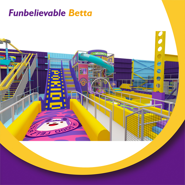 Concepci&oacute;n Chile Family Sports Center：2,200 ㎡, 5 Zones, 7–8 M Ceiling Turnkey Trampoline Slide Climbing High Ropes