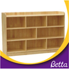 New design natural color low price wooden children bookshelf