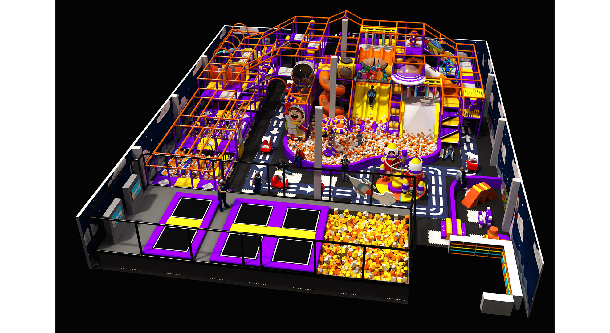 Pokiddo ​Indoor Sports Park Commercial Design Case: Ninghai Project - 400 Square Meters