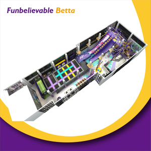 Bettaplay 800㎡ Kids Sports Indoor Park Playground Adventure Rope Course Trampoline Park for Commercial Shop