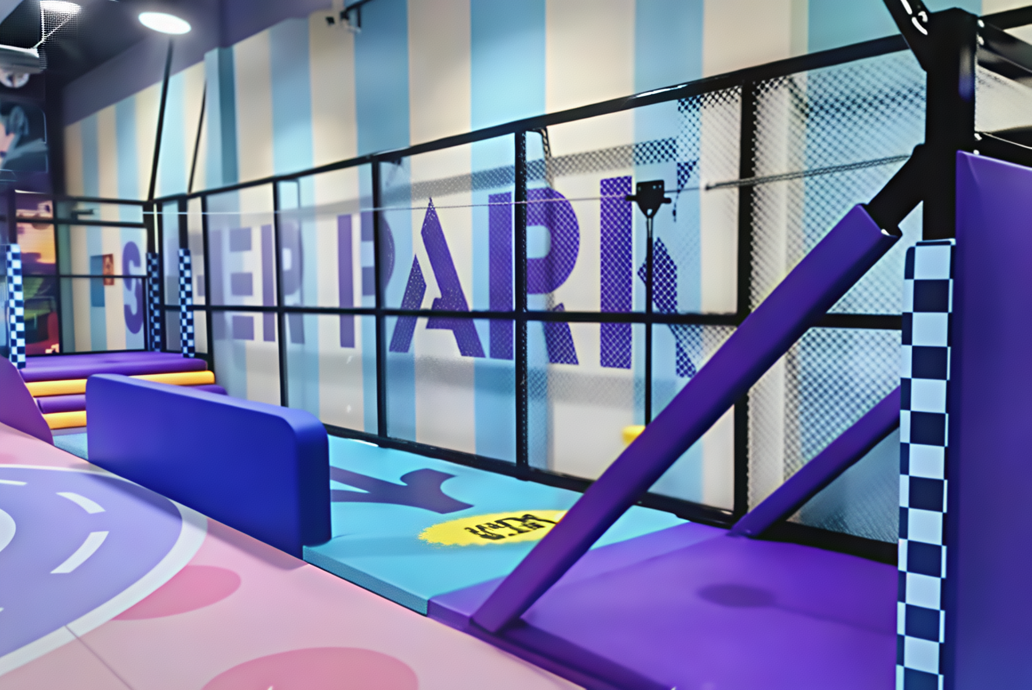 Interior amusement park real photo