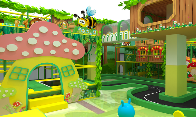 Bettaplay 304SQM Green Commercial Indoor Playground New Design Soft Foam Play for Amusement Park Shopping Mall Kindergarten