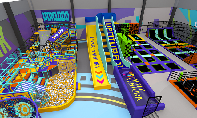 Bettaplay 2000SQM Commercial Soft Play Indoor Adventure Playground for Kids Space Theme Mazes With Slides