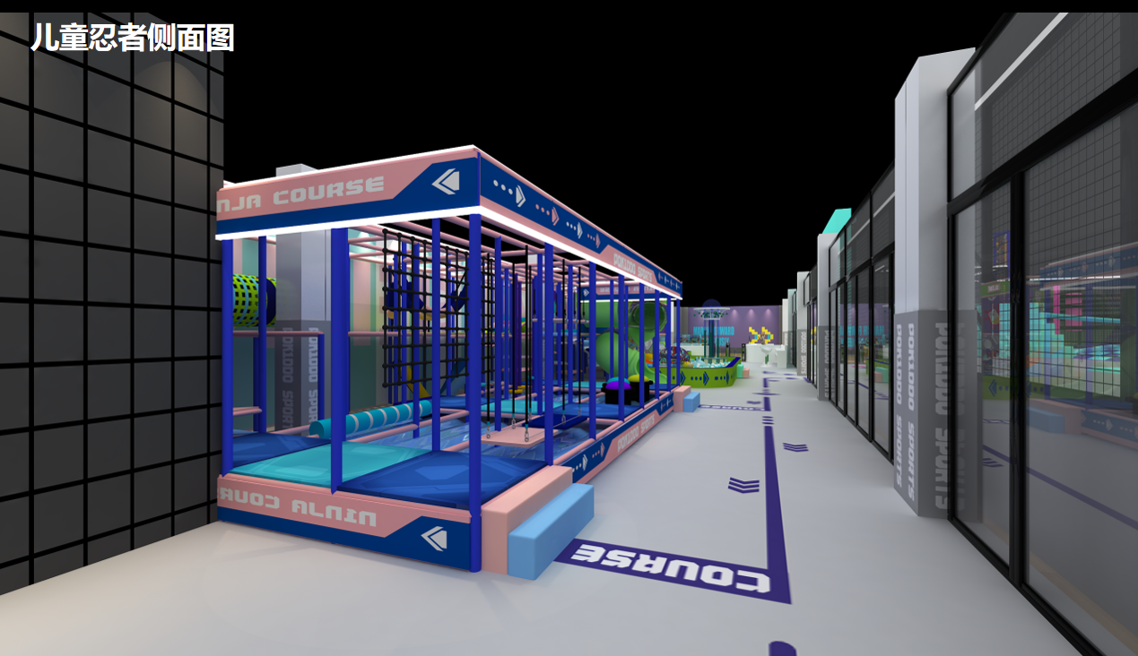 Interior amusement park design illustration