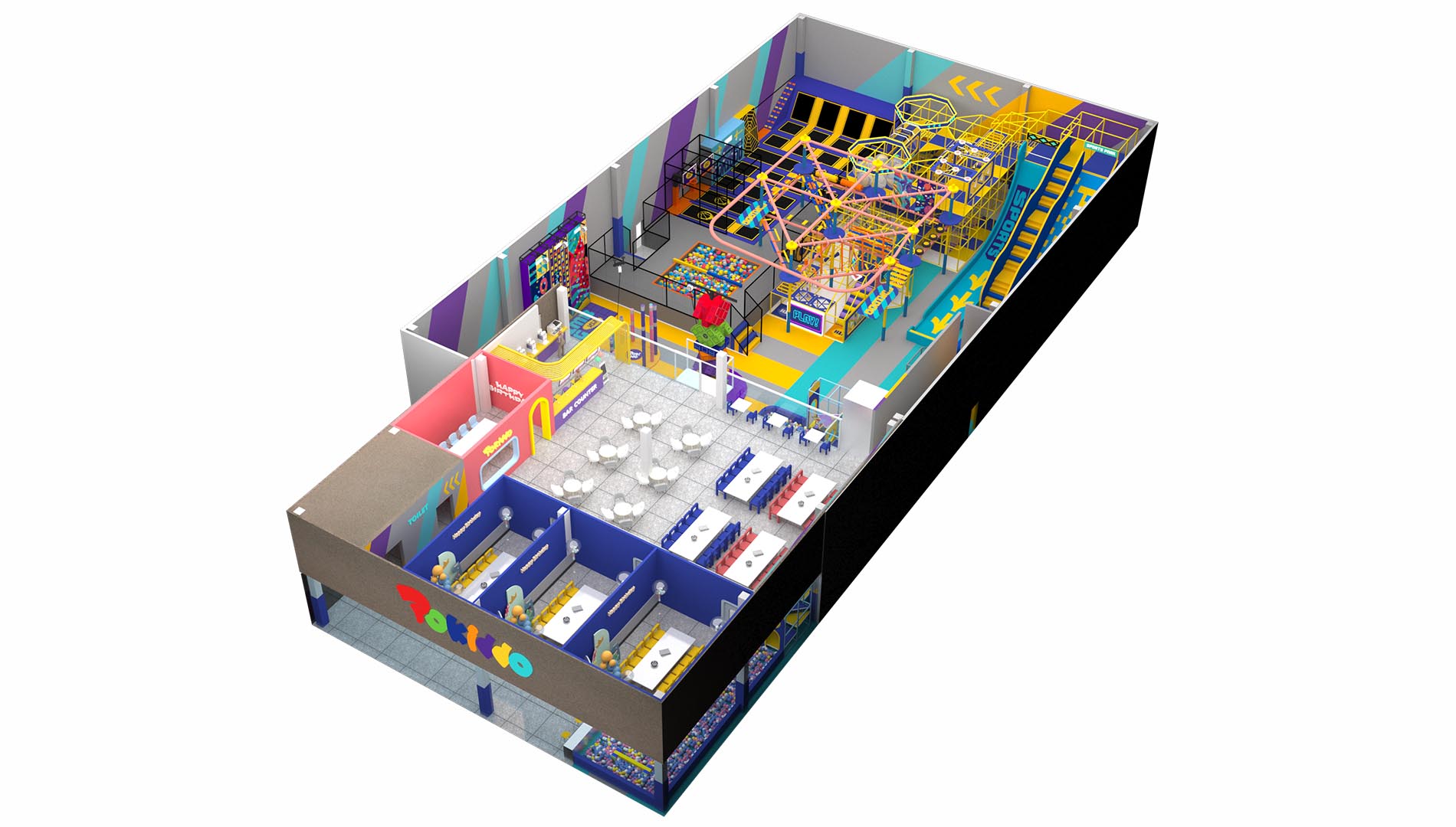 Pokiddo Commercial Indoor Amusement Park: Design Casebook Volume - Quanzhou Project Design Case - 4500 Square Meters