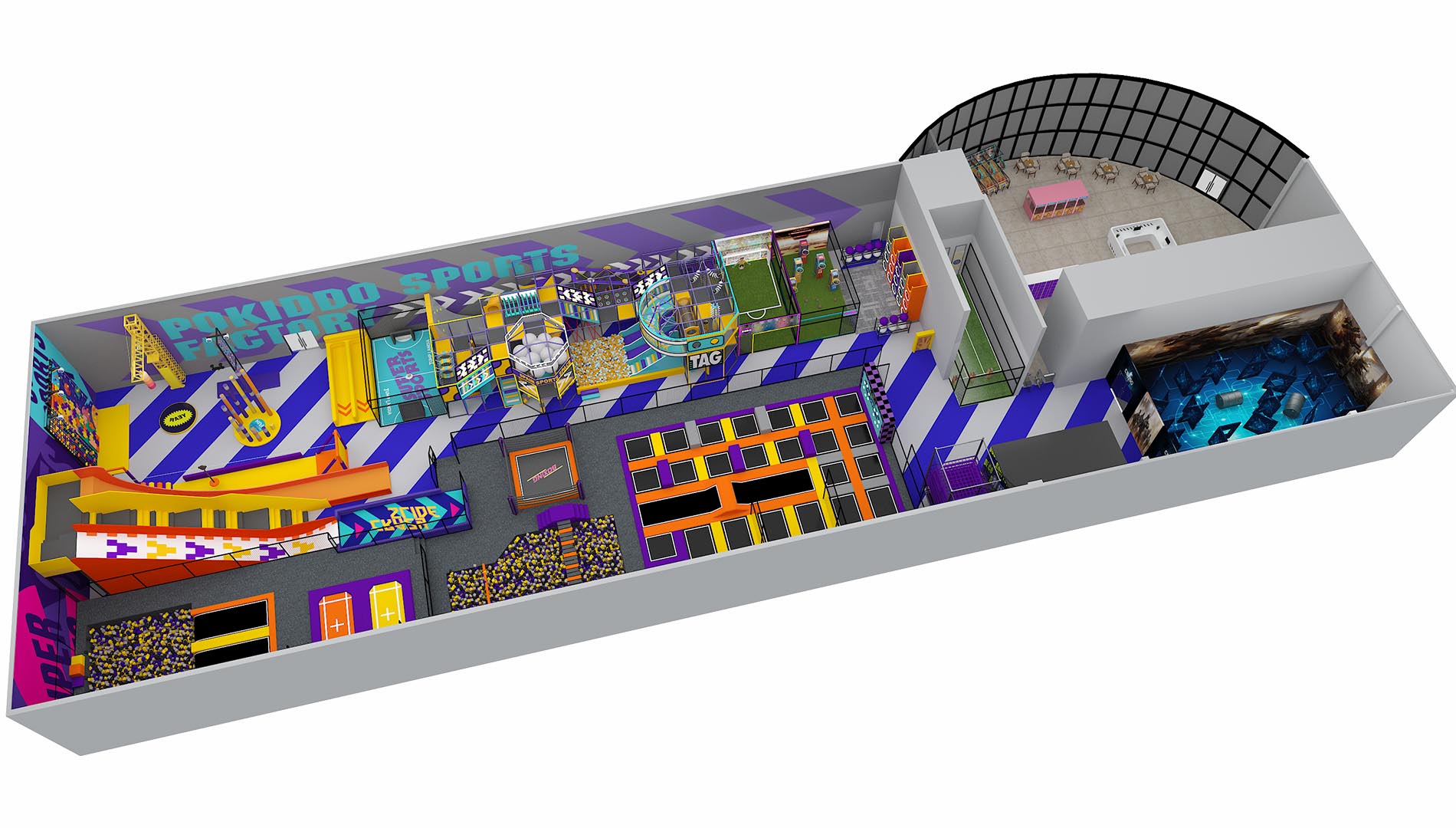 Pokiddo Commercial Indoor Amusement Park: Design Casebook Volume - Portugal Project Design Case - 1500 Square Meters